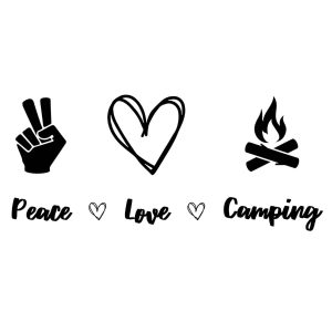 Peace Love Camping SVG, PNG, JPG, PDF Files