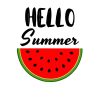 Hello Summer Watermelon SVG, PNG, JPG, PDF Files