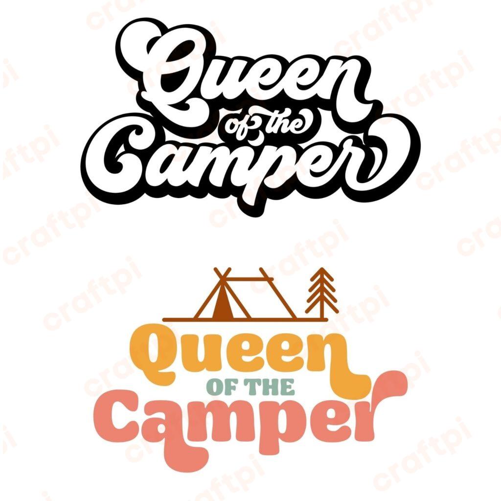 Queen Of The Camper Bundle SVG, PNG, JPG, PDF Files