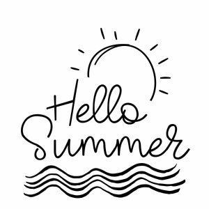 Hello Summer Waves SVG, PNG, JPG, PDF Files