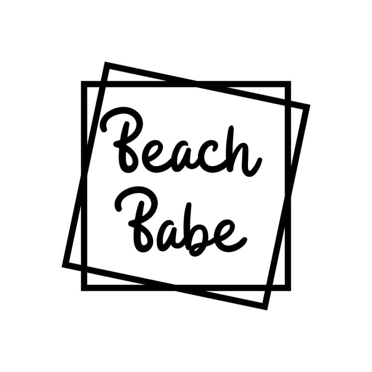 Beach Babe Squares SVG, PNG, JPG, PDF Files