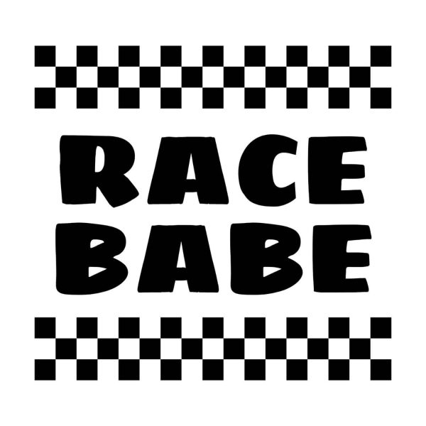 Race Babe Checkered SVG, PNG, JPG, PDF Files