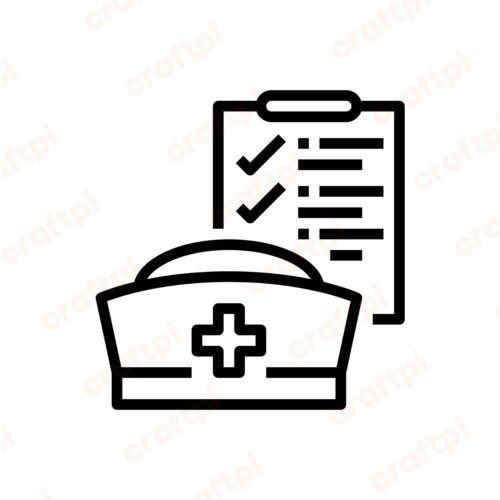 Nurse Hat With Notes SVG, PNG, JPG, PDF Files