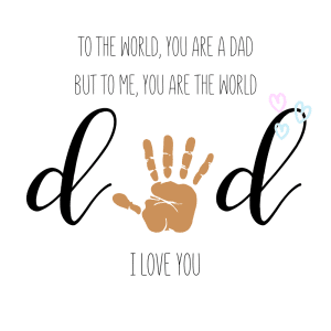 Dad Handprint Birthday SVG, PNG, JPG, PDF Files