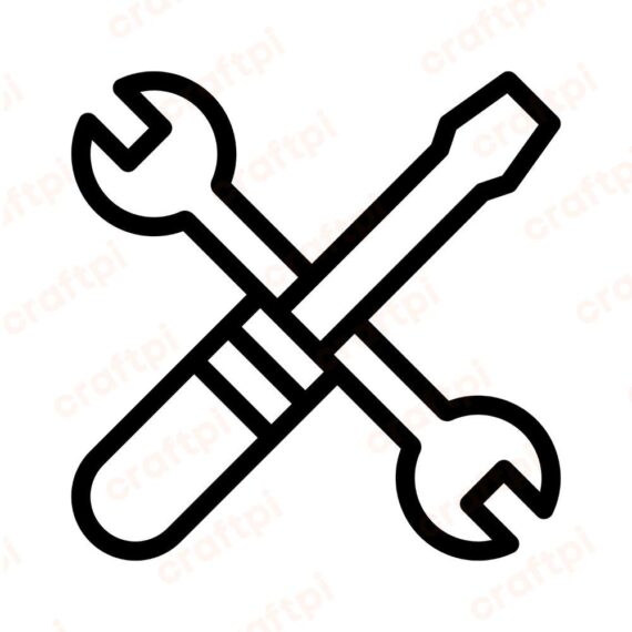 Mechanic Tool Crossed Icon SVG, PNG, JPG, PDF Files