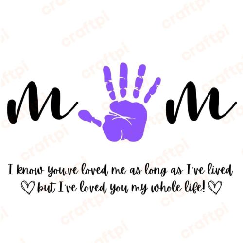 Mom Poem Handprint SVG, PNG, JPG, PDF Files