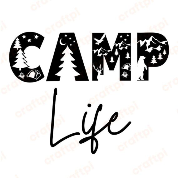 Scene Camp Life SVG, PNG, JPG, PDF Files