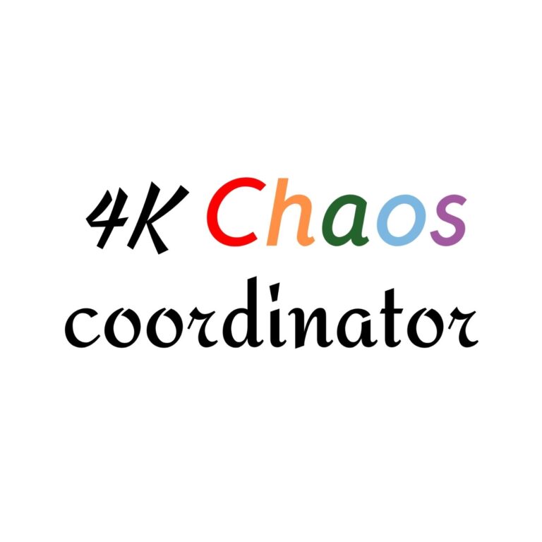 4K Chaos Coordinator SVG, PNG, JPG, PDF Files