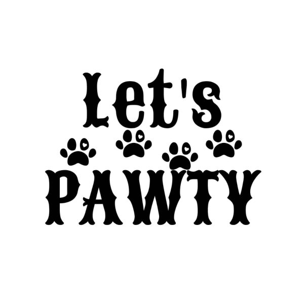 Let's Pawty SVG, PNG, JPG, PDF Files