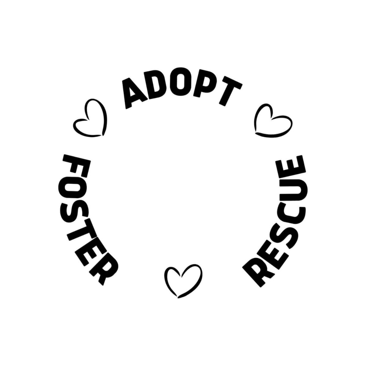 Adopt Foster Rescue Heart Logo SVG, PNG, JPG, PDF Files