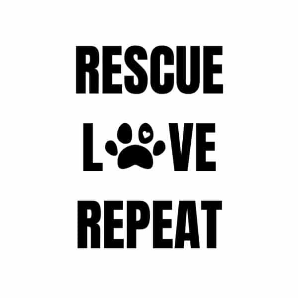 Rescue Love Repeat SVG, PNG, JPG, PDF Files