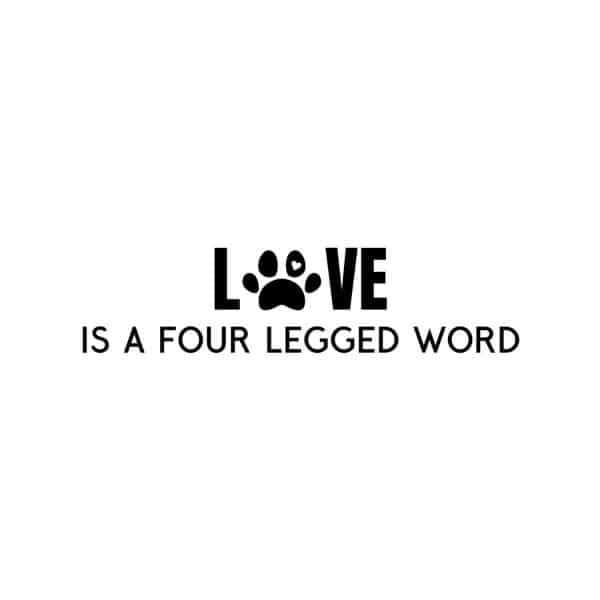 Love Is A Four Legged Word SVG, PNG, JPG, PDF Files