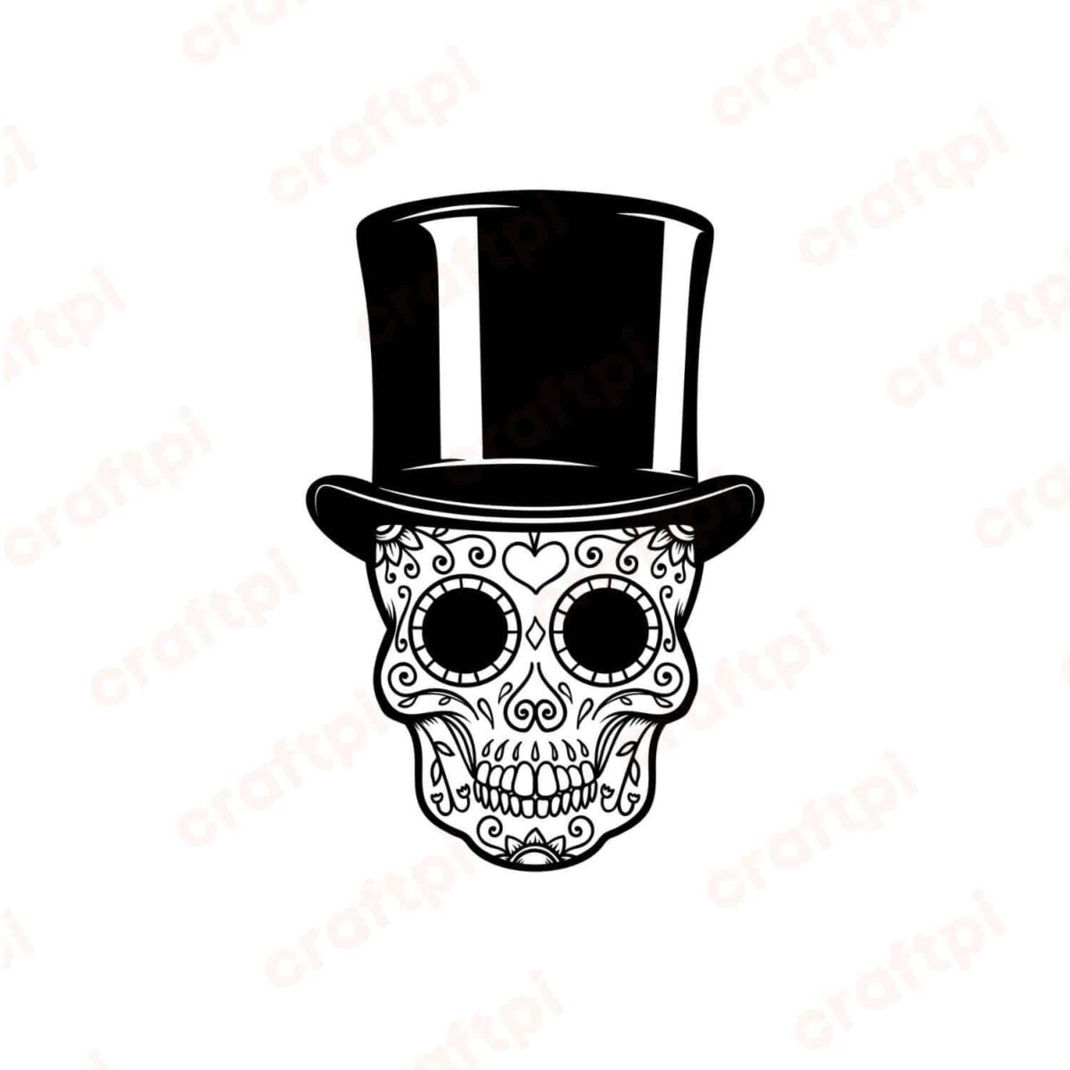 Skull With Sunglasses And Hat SVG, PNG, JPG, PDF Files