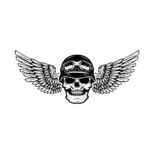 Skull With Wings SVG, PNG, JPG, PDF Files