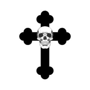 Skull With Christian Cross SVG, PNG, JPG, PDF Files