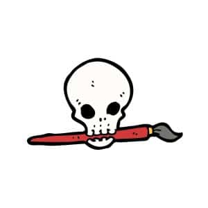 Painter Skull SVG, PNG, JPG, PDF Files
