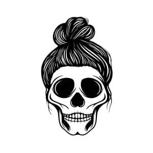 Mom Skull SVG, PNG, JPG, PDF Files