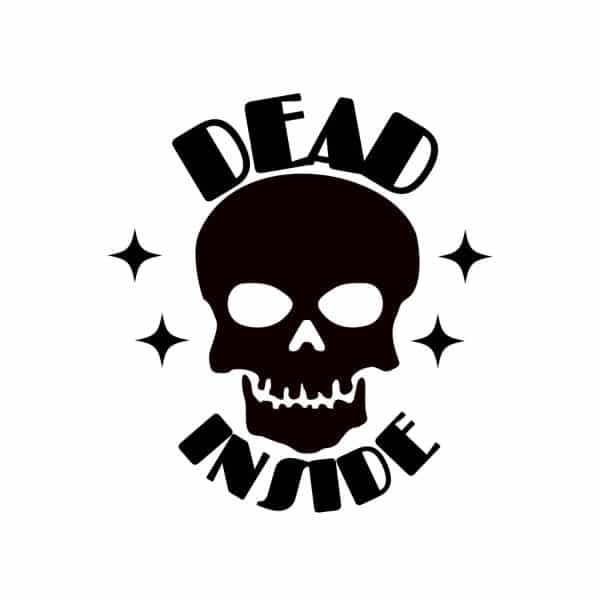 Dead Inside Skull SVG, PNG, JPG, PDF Files