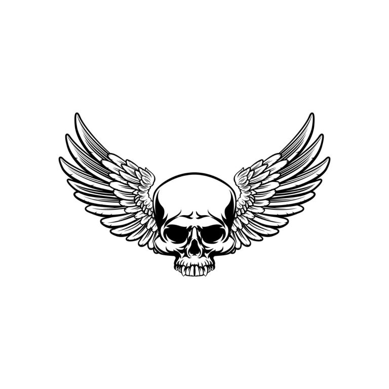 Angel Skull SVG, PNG, JPG, PDF Files