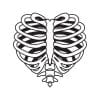 Skeleton Rib Cage Heart SVG, PNG, JPG, PDF Files