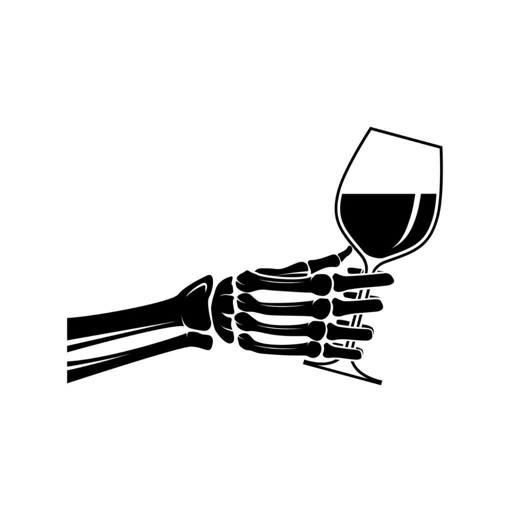 Skeleton Drinking Wine SVG, PNG, JPG, PDF Files | Craftpi