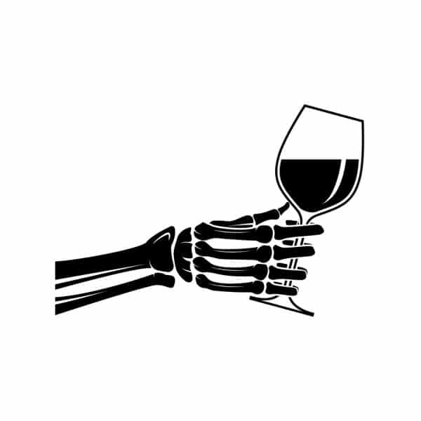 Skeleton Drinking Wine SVG, PNG, JPG, PDF Files
