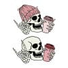 Skeleton Drinking Coffee SVG, PNG, JPG, PDF Files