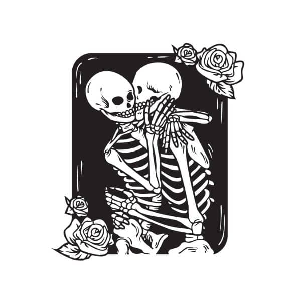 Love Skeleton Scene SVG, PNG, JPG, PDF Files