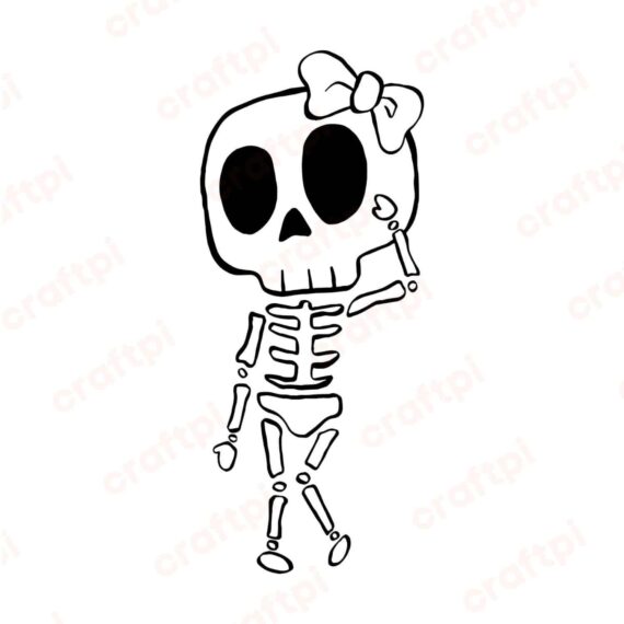 Cute Skeleton SVG, PNG, JPG, PDF Files