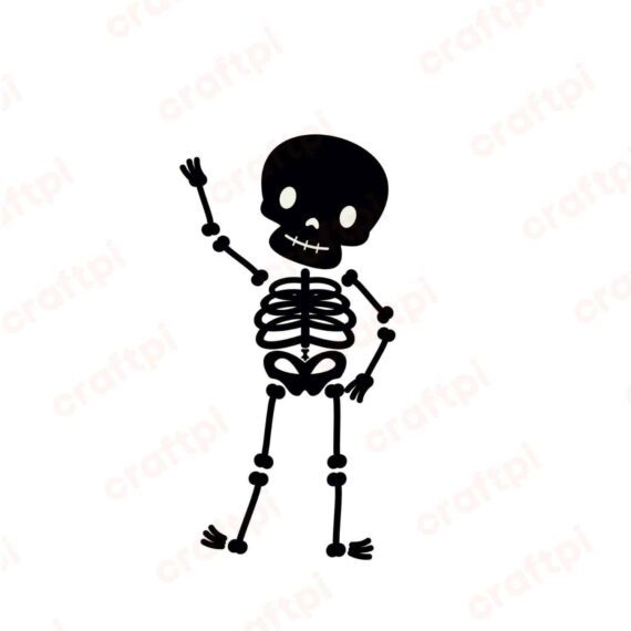 Cute Kid Skeleton SVG, PNG, JPG, PDF Files