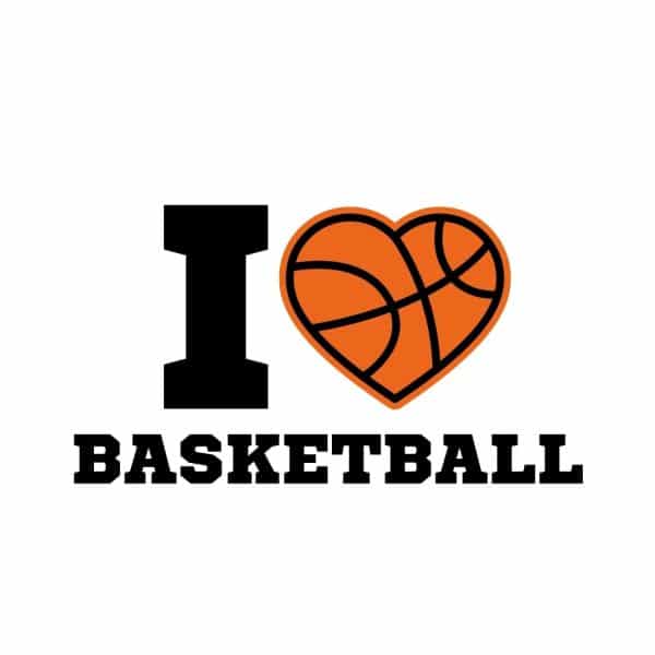 I Love Basketball With Heart Shaped Ball SVG, PNG, JPG, PDF Files