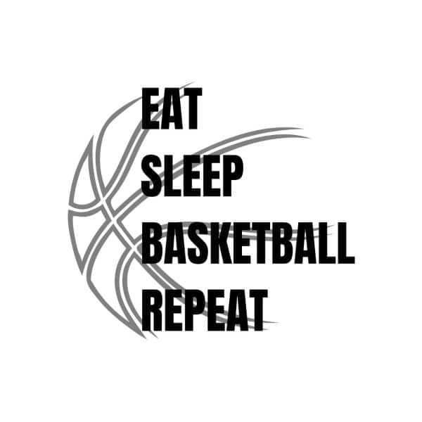 Eat Sleep Basketball Repeat SVG, PNG, JPG, PDF Files