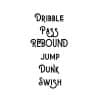Dribble Pass Rebound Jump Dunk Swish SVG, PNG, JPG, PDF Files