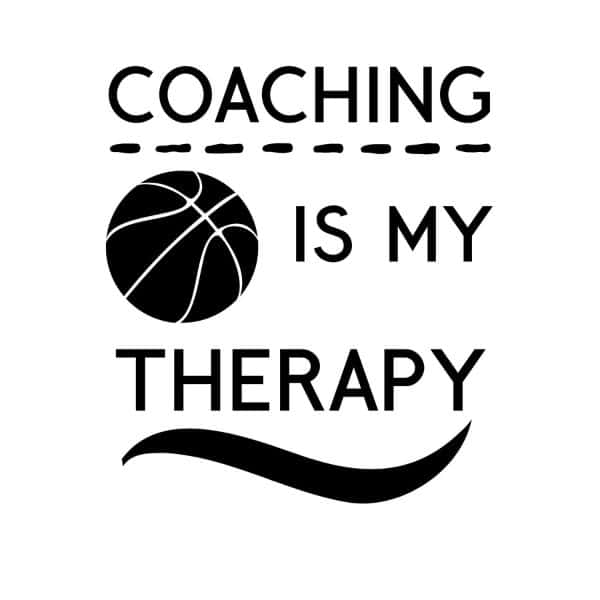 Coaching Is My Therapy Basketball SVG, PNG, JPG, PDF Files