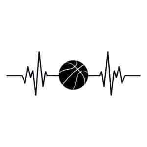 Basketball Heartbeat SVG, PNG, JPG, PDF Files