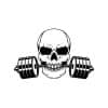 Skull Fitness Deadlift SVG, PNG, JPG, PDF Files