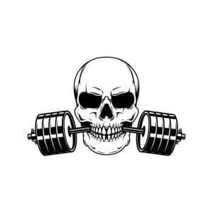 Skull Fitness Deadlift SVG, PNG, JPG, PDF Files