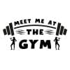 Meet Me At the GYM Barbell SVG, PNG, JPG, PDF Files