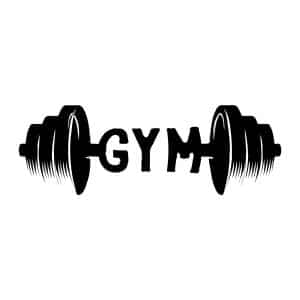 GYM Text Barbell SVG, PNG, JPG, PDF Files