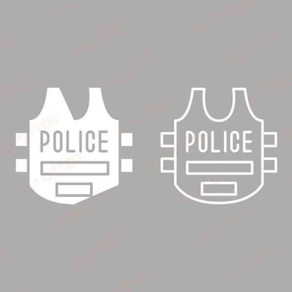 Police Vest Outline SVG, PNG, JPG, PDF Files