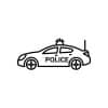 Police Car Outline SVG, PNG, JPG, PDF Files