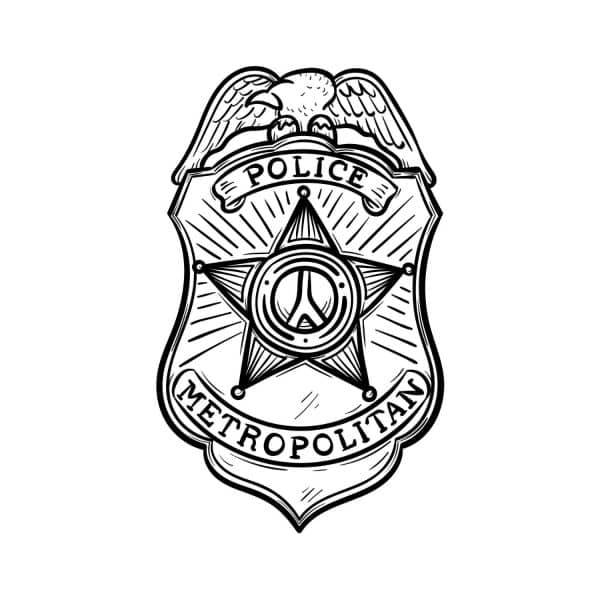 Police Badge SVG, PNG, JPG, PDF Files