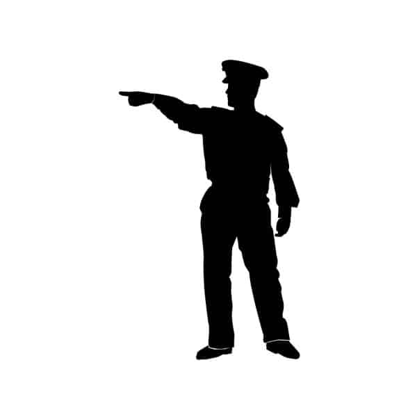 Pointing Police Officer SVG, PNG, JPG, PDF Files