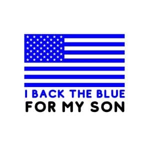 I Back The Blue For My Son SVG, PNG, JPG, PDF Files