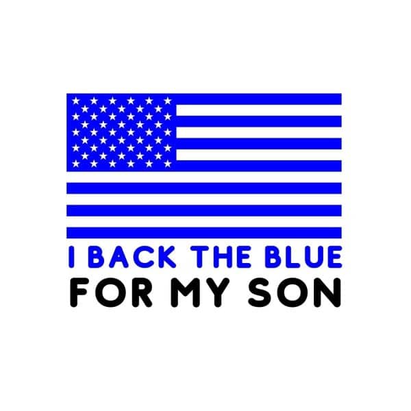 I Back The Blue For My Son SVG, PNG, JPG, PDF Files