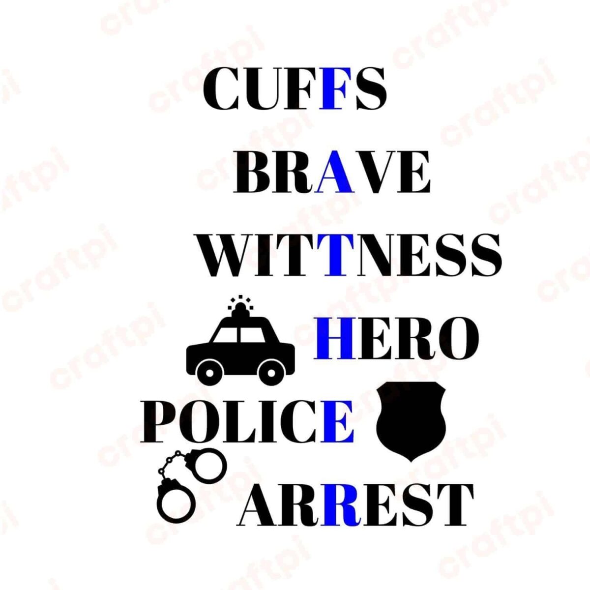 Father Police SVG, PNG, JPG, PDF Files
