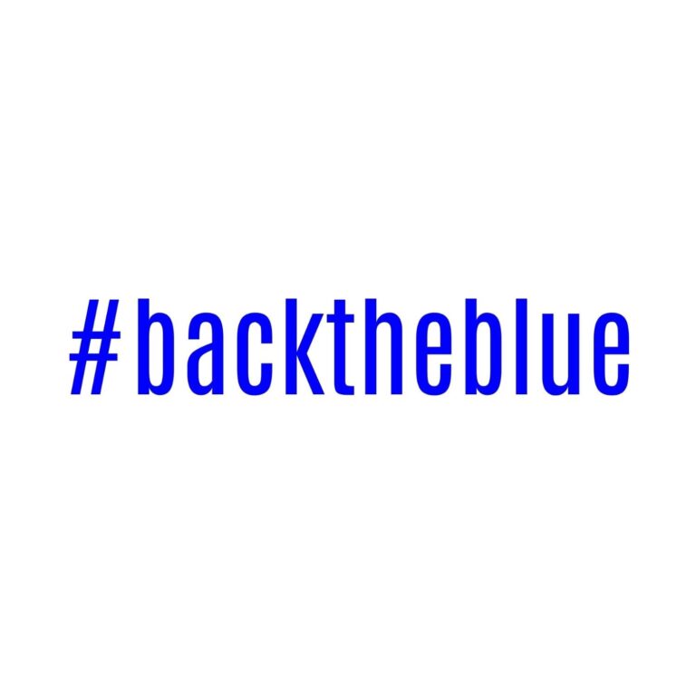 Back The Blue Hashtag SVG, PNG, JPG, PDF Files