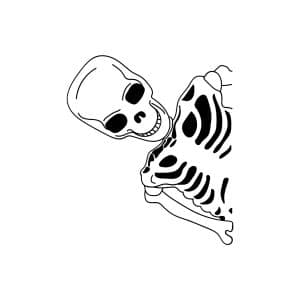 Skeleton Watching SVG, PNG, JPG, PDF Files