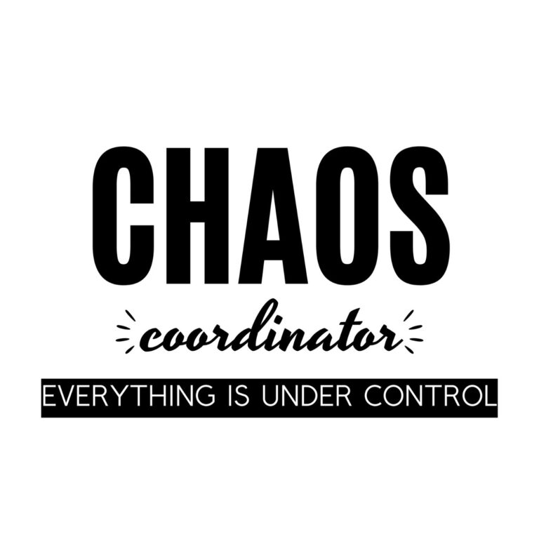 Chaos Coordinator SVG, PNG, JPG, PDF Files