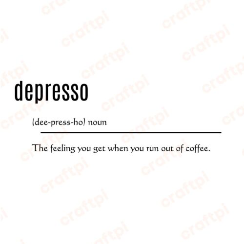 Depresso Definition SVG, PNG, JPG, PDF Files